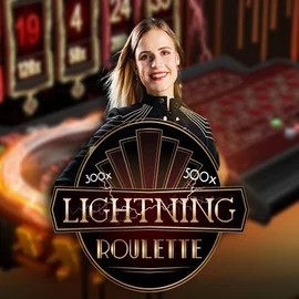 Lightning Roulette slot logo by Evolution at Instasino Casino